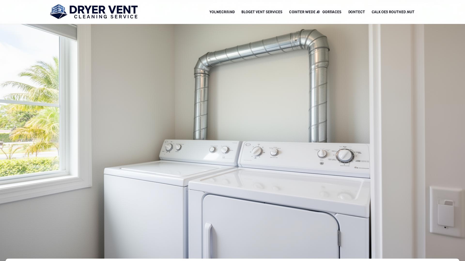 Professional laundry room with dryer vent system